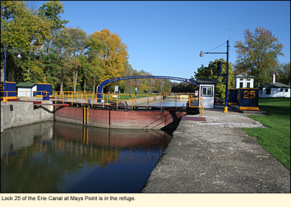 Lock 25 of the Erie Canal at Mays Point is in the refuge.