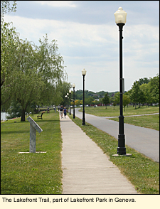 The Lakefront Trail, part of the Lakefront Park in Geneva.
