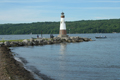 The Myers Point Lighthouse on Cayuga Lake in the Finger Lakes, New York.